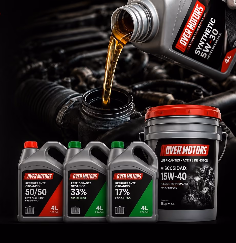 Aceite de motor Over Motors en aplicación