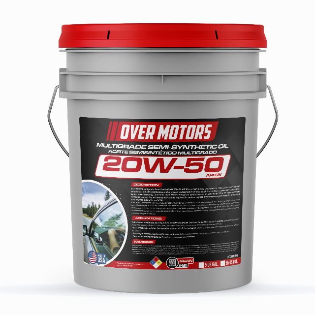 Aceite Semisintético 20W-50 API SN · Motor a gasolina